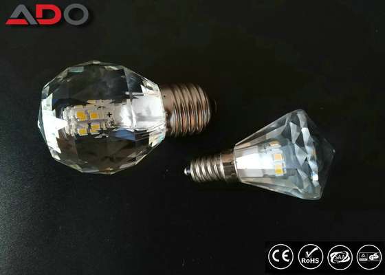 Diamond Shape  E14 Crystal Led Candle Bulb Concussion Proof 2700k Cct supplier